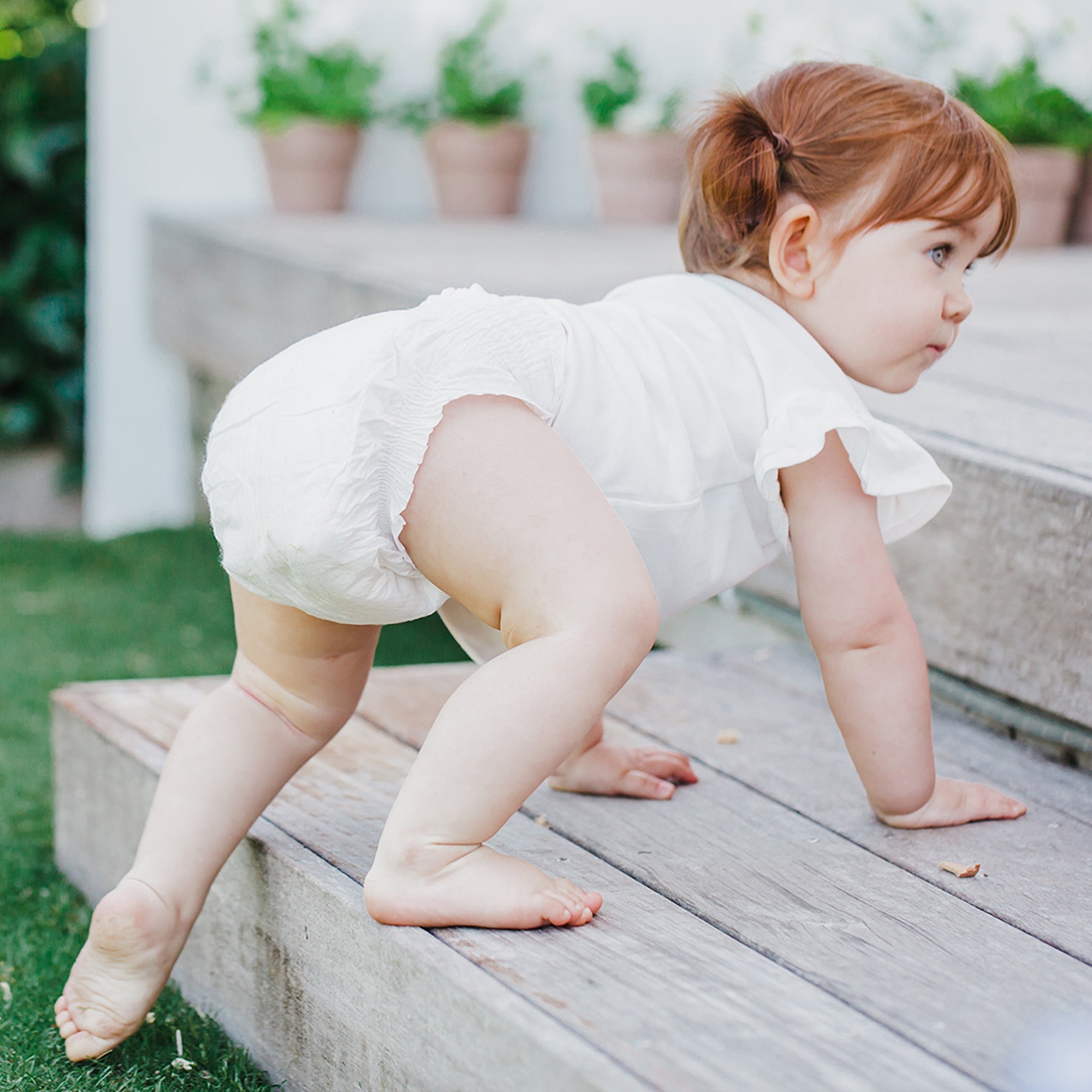 happy baby in Terra Diapers