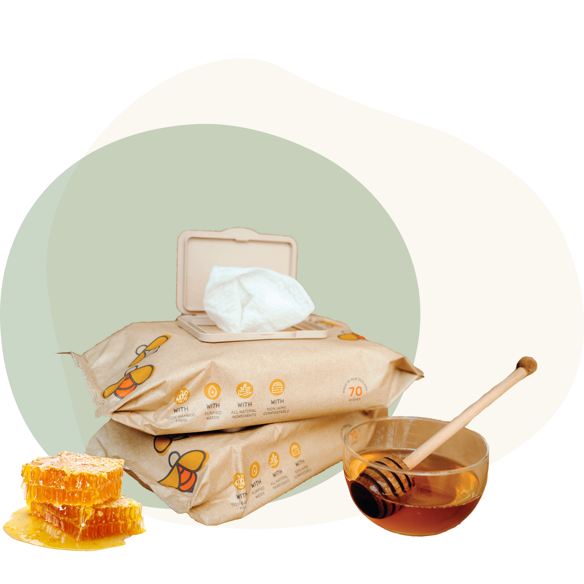 Bamboo Baby Wipes-Manuka Honey (12 Pack) Bundle